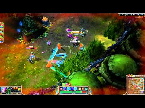 League of Legends Jinx and Heimerdinger owning bot lane most OP ever