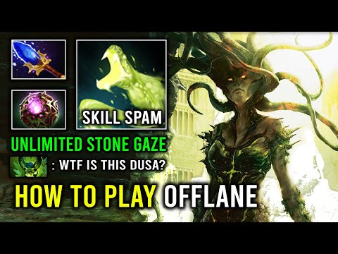 How to Play Offlane Medusa in 7.33 with Unlimited Stone Gaze Octarine + Aghanim Dota 2