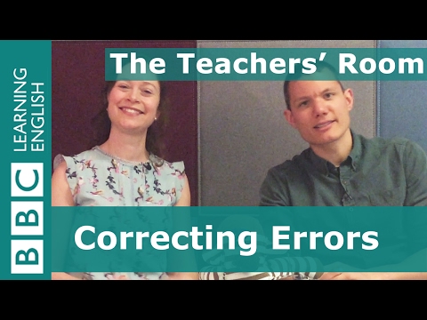 The Teachers' Room: Correcting errors