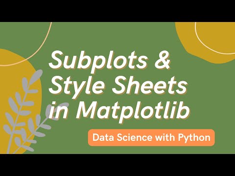 Subplots And Style Sheets Data Science With Python Lect 9 Matplotlib Python Subplots