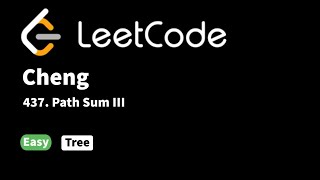 YouTube video 'LeetCode 437. Path Sum III'