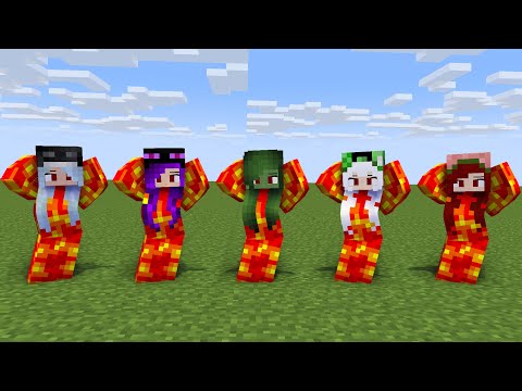 MONSTER SCHOOL : CHICKEN WING MEME FIRE MONSTER GIRLS - MINECRAFT ANIMATION
