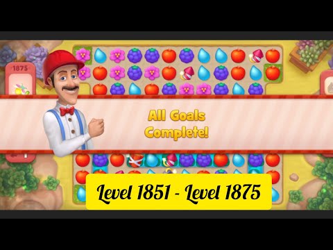 Gardenscapes ( Level 1851 - Level 1875) - All Puzzles - Gameplay PART - 131