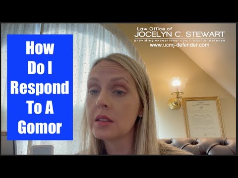 How Do I Respond To A GOMOR - Law Office of Jocelyn C. Stewart