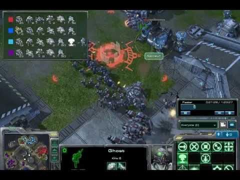 StarCraft 2 Beta - Ghost nuking enemy army