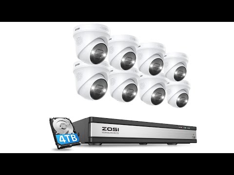 ZOSI 16CH 4K Spotlight PoE Security Camera System