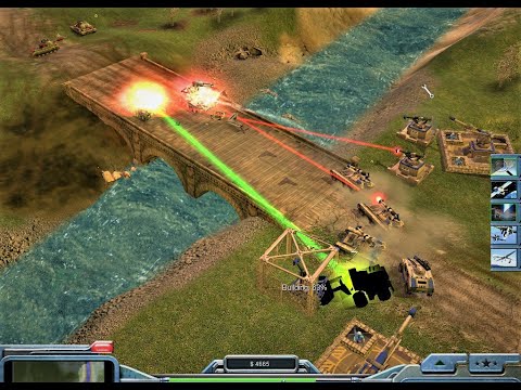 C&C: Zero Hour Skirmish - USA Laser Vs China Tank (Medium)