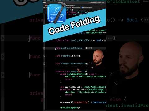 Xcode Tip - Save Space with Code Folding #swift #iosdeveloper #xcode thumbnail