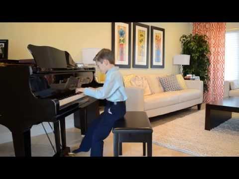 Brandon Goldberg (8 years old) plays Root Beer Rag - Billy Joel
