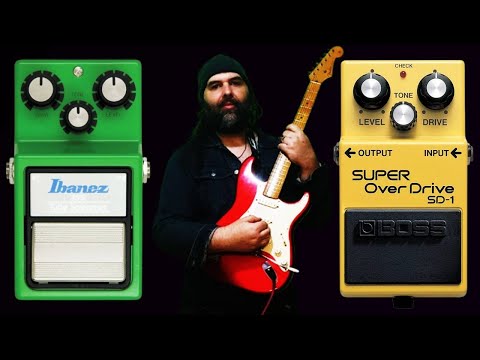 Boss SD1 x  Ibanez Tube Screamer TS9 - Classic Overdrive Pedals Demo