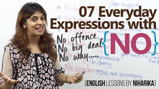 07 everyday expressions with 'NO' - Improve your English - English lessons by Niharika