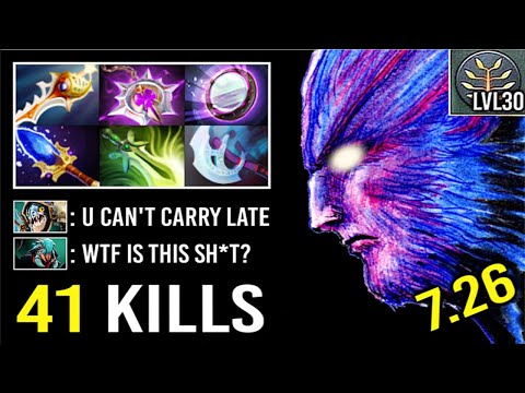 CANCER RIKI IS BACK! 30 Level Rapier Mirror Shield 41 Kills Hard Carry Late Delete Slark 7.26 Dota 2