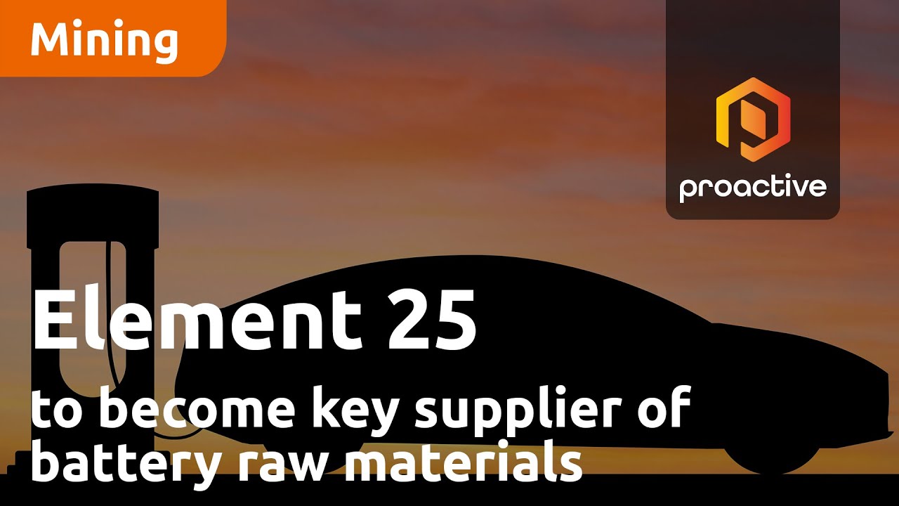Element 25 to become key supplier of battery raw materials