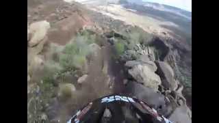 Hero dirt down Flying Monkey trail. If a video of a trail can turn your stomach, imagine riding it!