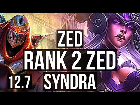 ZED vs SYNDRA (MID) (DEFEAT) | Rank 2 Zed, 6 solo kills | NA Challenger | 12.7