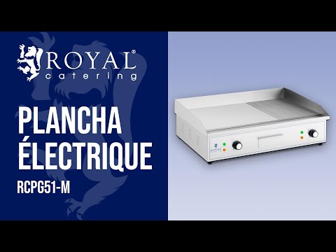 Vidéo - Plancha électrique - 727 x 420 mm - Rainurée + Lisse - 4 400 W