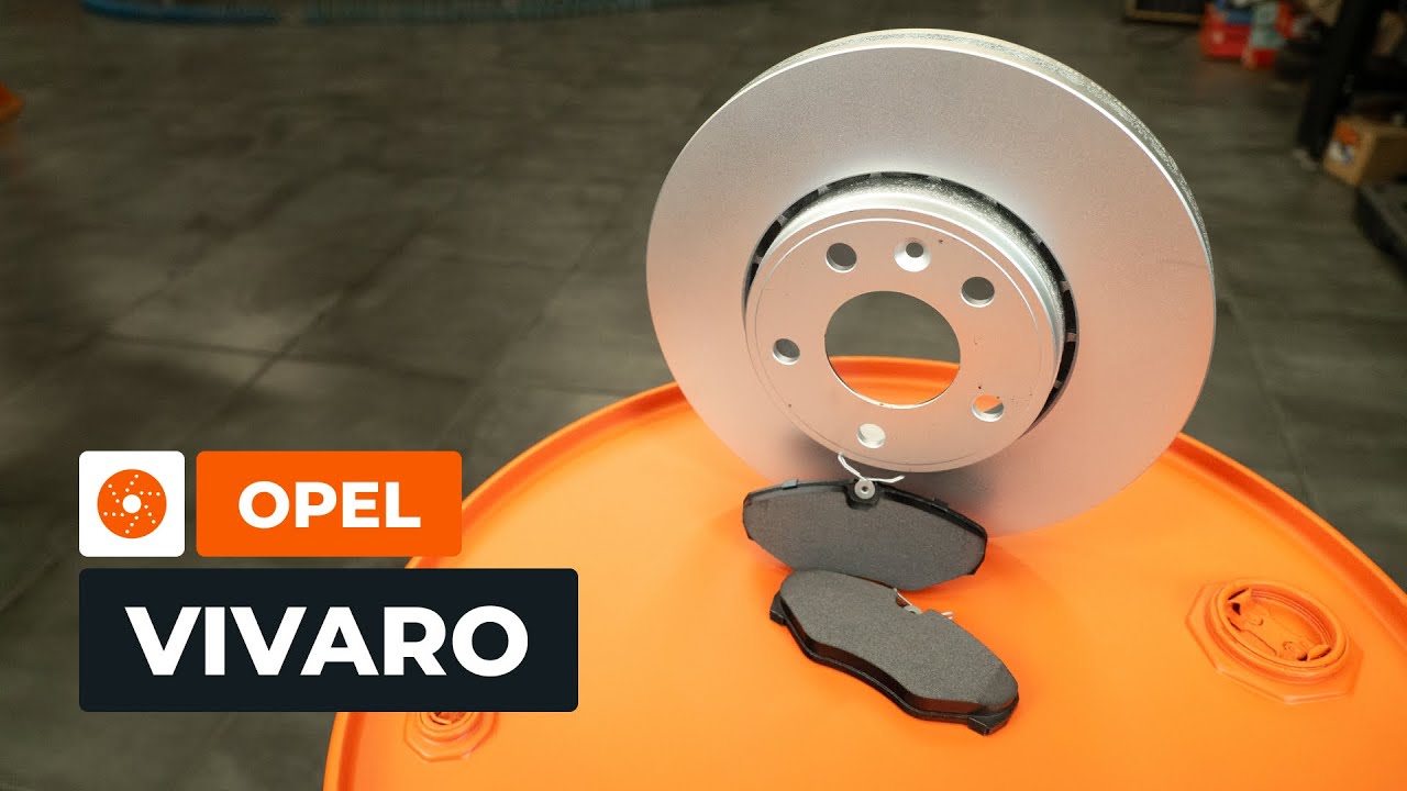 Como mudar pastilhas de travão da parte dianteira em Opel Vivaro A van - guia de substituição