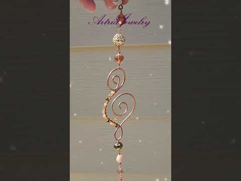 Upcycled Wire Suncatcher You Can Make And Sell This Summer, Boho Decor #suncatcher #diy #wirewrap