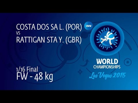1/16 FW - 48 kg: Y. RATTIGAN STA (GBR) df. L. COSTA DOS SA (POR) by FALL, 4-0
