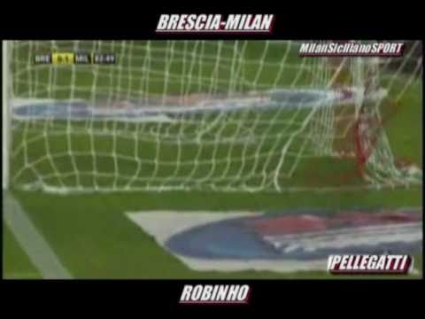 Brescia-Milan 0-1 Robinho-Sintesi Sky-MilanSciliano