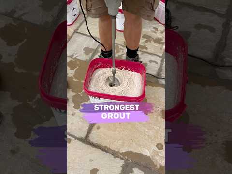 Genius Strongest Grout for Patio! #shorts (@macclandscapes)