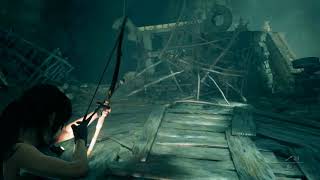 Shadow of the Tomb Raider - Hunter&#39;s Moon: Tether Cart, Clear Debris Plarform Crank Puzzle (2018)