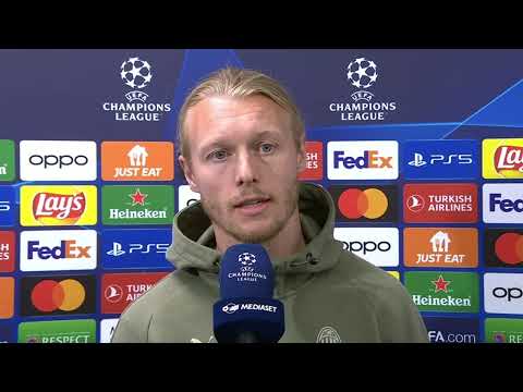 Simon Kjær - Sport Mediaset Interview Prior to Napoli Vs AC Milan