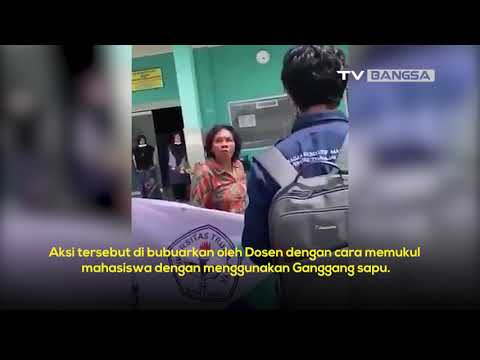 Aksi Demo Mahasiswa Dibubarkan Dosen