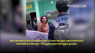 Aksi Demo Mahasiswa Dibubarkan Dosen
