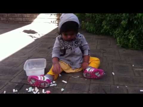 Rannu collecting chalk