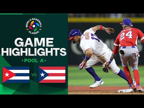 Cuba vs. Puerto Rico 2026 World Baseball Classic | Game Highlights