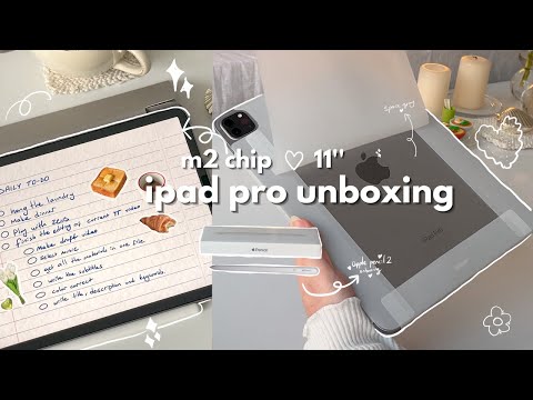 iPad Pro 2023 11” unboxing🍎[ 256 gb ]+ Apple Pencil + accessories 📦 (aesthetic & ASMR)