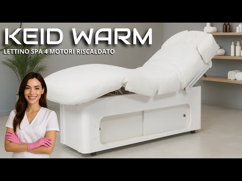 KEID WARM Lettino massaggio SPA in legno 4 motori termoriscaldato con cassettiera portaoggetti