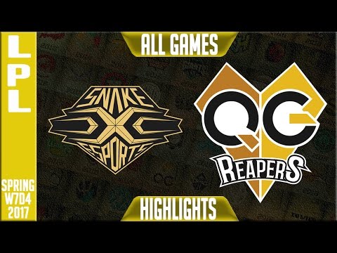 Snake Esports vs QG Reapers Highlights All Games - LPL Spring 2017 W7D4 - SS vs QG All Games