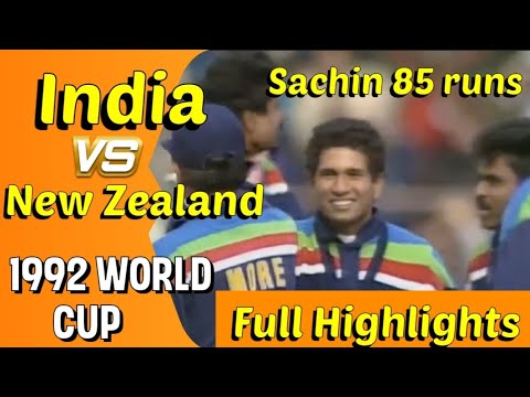New Zealand v India, 1992 Cricket World Cup, Mar 12 1992- Dunedin