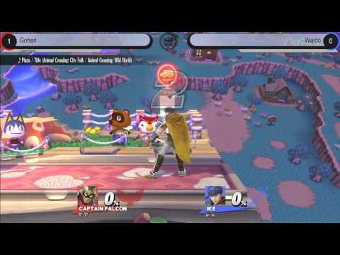 Smash Attack 1 - SSB4 - Gohan vs Waldo