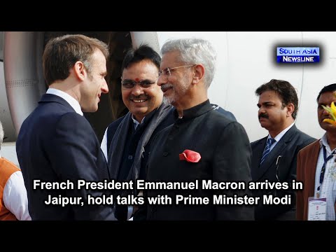 French President Emmanuel Macron arrives in Jaipur, hold talks with Prime Minister Modi