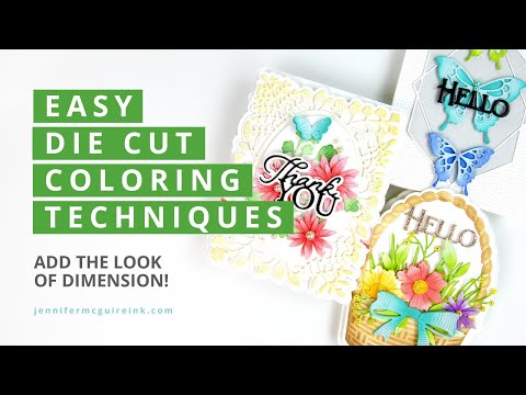 2 Ways: Coloring Die Cuts With Ink