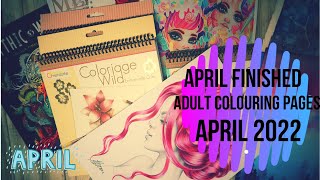 April Finished Colouring Pages 2022