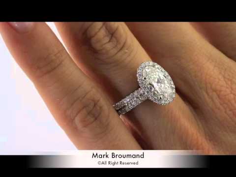 3.44ct Oval Cut Diamond Engagement Anniversary Ring-Mark Broumand