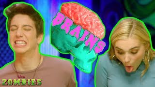 Zombie Brain Food Challenge 😋 | ZOMBIES | Disney Channel