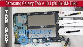How to disassemble 📱 Samsung Galaxy Tab A 10.1 (2016) SM-T585 Take apart