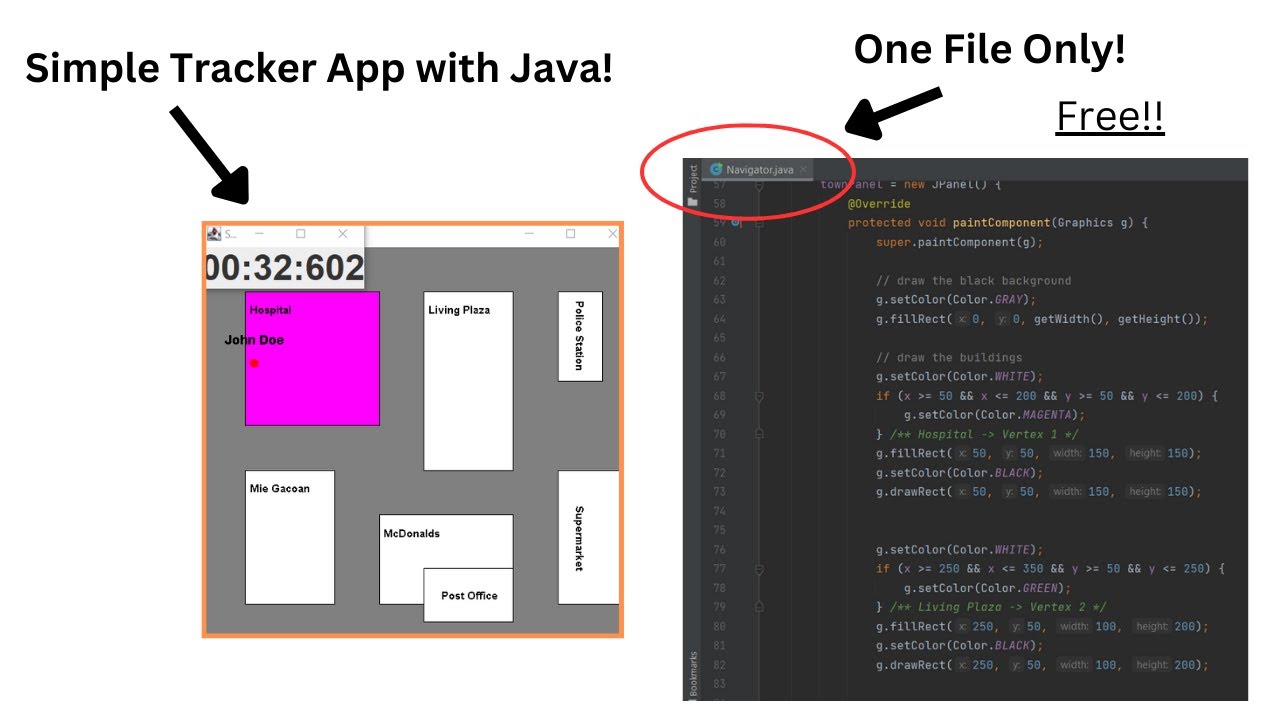 Simple Navigator/Tracker App using Java