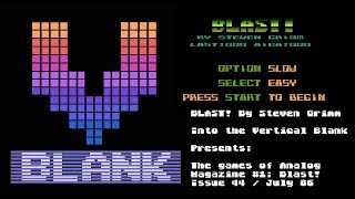 Blast! Analog Magazine Machine Language Games #1 for Atari 400 800 XL XE #Atari400mini