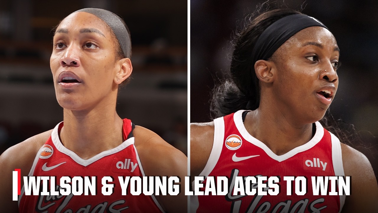 A’ja Wilson and Jackie Young combine to score 58 PTS in win vs. Sky 🔥 | WNBA on ESPN
