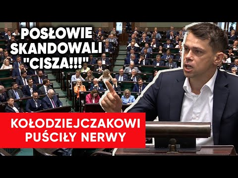 Posłowie skandowali "CISZA!!!". Kołodziejczak odpalił się w Sejmie