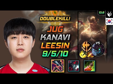 Kanavi Jungle Lee Sin Build Goredrinker Conqueror - Lee Sin Jungle vs Maokai - LOL KR 13.6