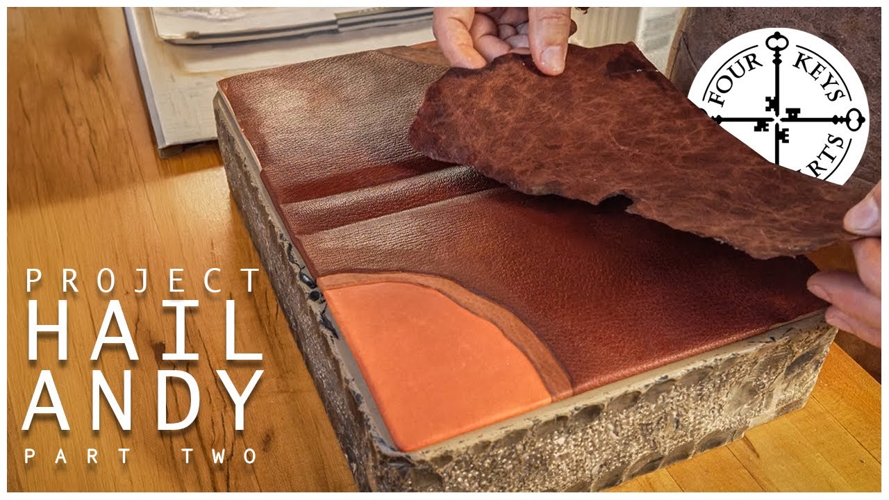 PROJECT HAIL ANDY - Part 2: Making the Cases in Leather Mosaic - Custom Binding Books for Andy Weir