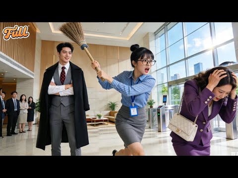 CEO Never Smiled From Birth!Till Poor Intern Scared Off Gold-Digger With Broom!Shocked!He Smiled!