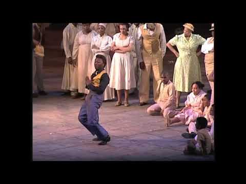 Trailer still from a 2010 Washington National Opera promotion of Porgy and Bess, evoking the work’s stage energy